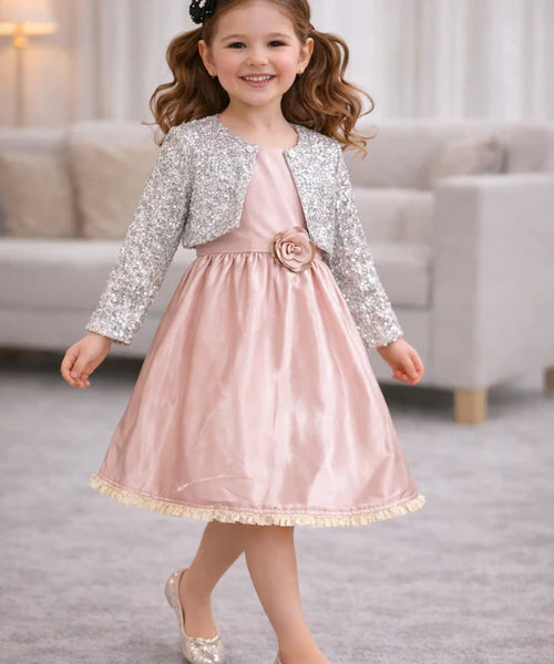 Girls Navy White Striped Dress